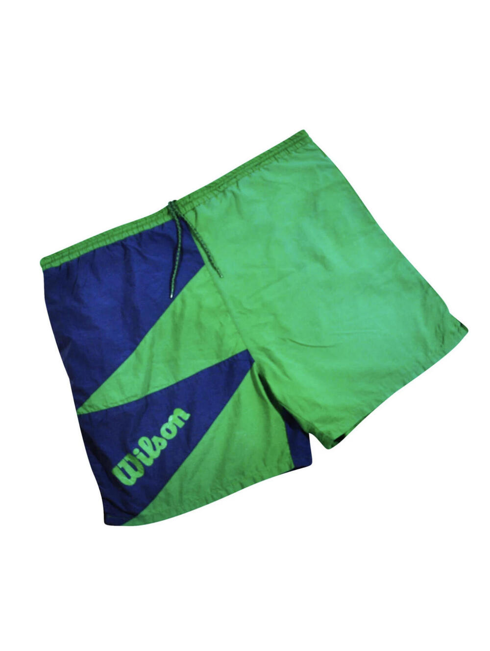 Vintage Wilson 90s Mens Swim Green Blue Pattern Swimsuit Size Large (35-36)